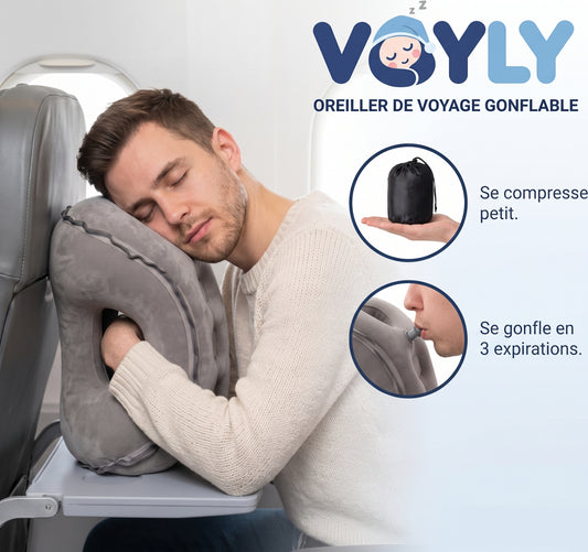 Voyly™ – Coussin de voyage gonflable