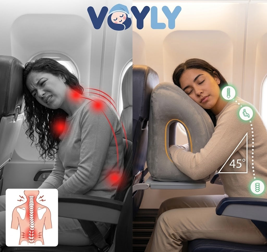 Voyly™ – Coussin de voyage gonflable